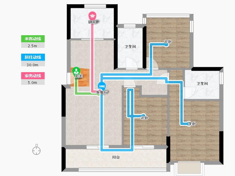 浙江省-宁波市-荣安劝学里-86.57-户型库-动静线