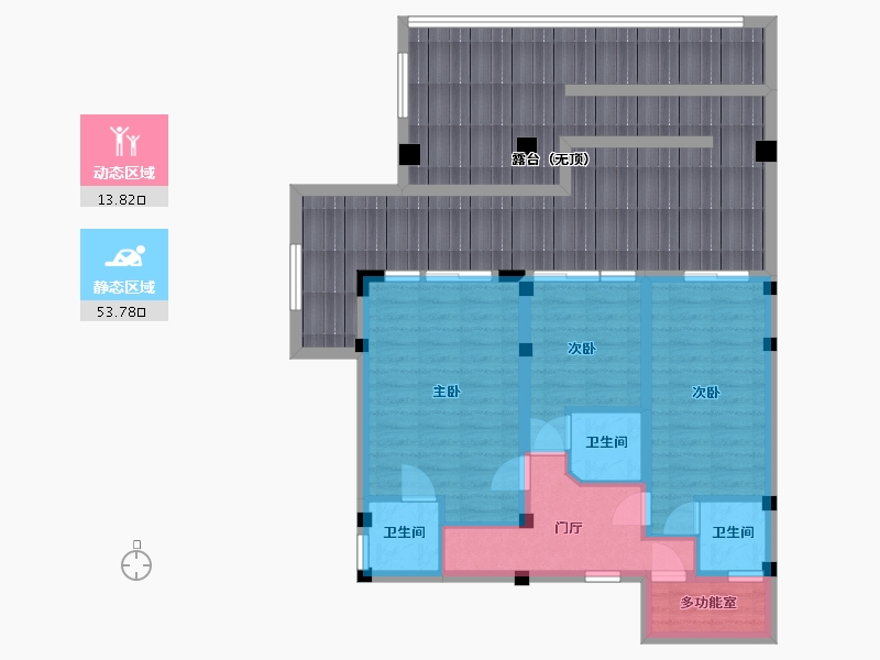 浙江省-宁波市-斯卡兰SkyLine-108.39-户型库-动静分区