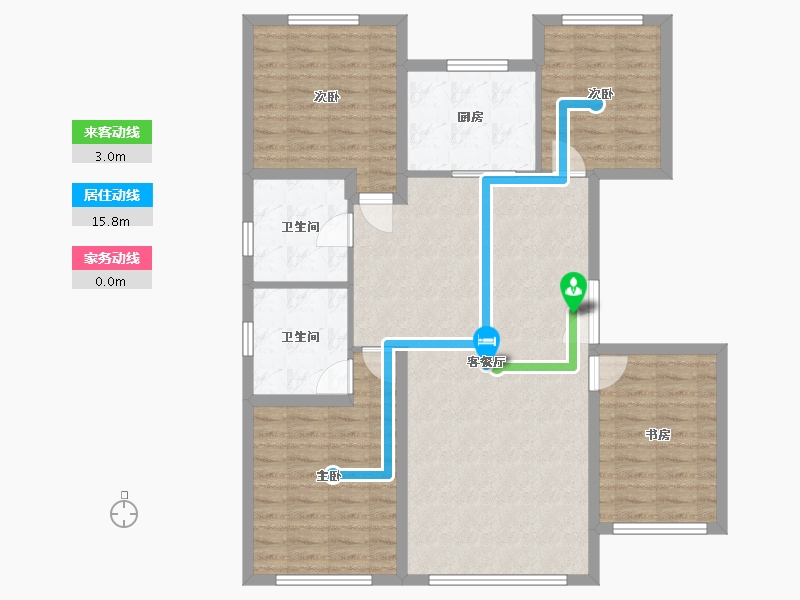 辽宁省-盘锦市-公园里-110.14-户型库-动静线