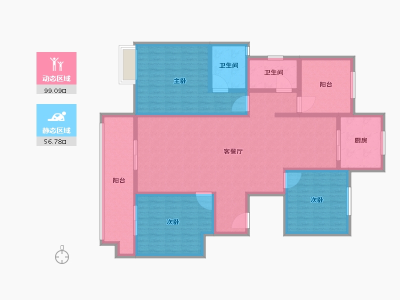 山东省-临沂市-东泰花园-140.01-户型库-动静分区