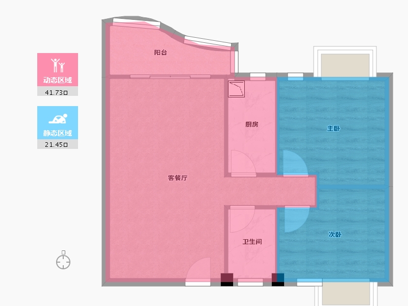 广东省-广州市-富和花园-57.05-户型库-动静分区