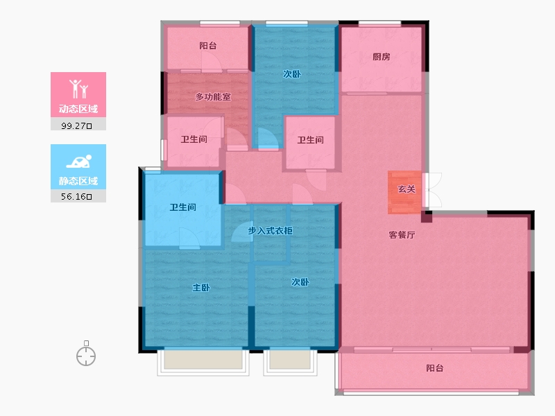 浙江省-宁波市-龙湖・天曜-140.49-户型库-动静分区