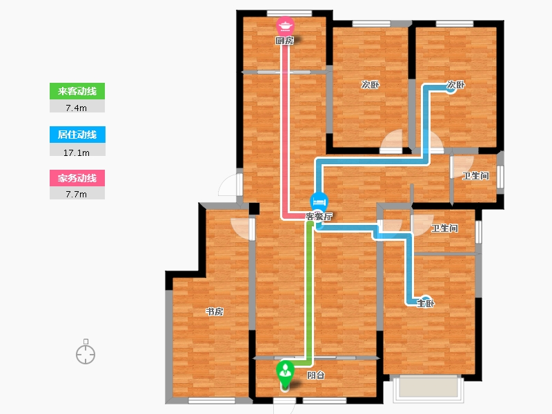 河南省-新乡市-东王府-135.00-户型库-动静线