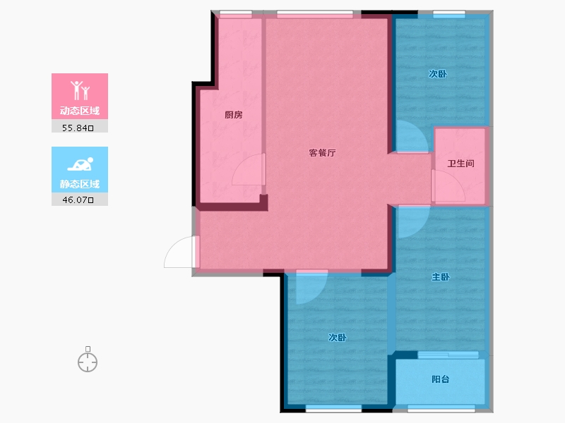 山东省-潍坊市-可林奇财富创意大厦-92.01-户型库-动静分区