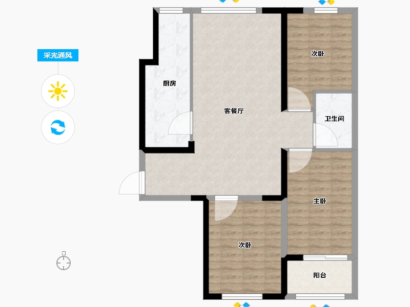 山东省-潍坊市-可林奇财富创意大厦-92.01-户型库-采光通风