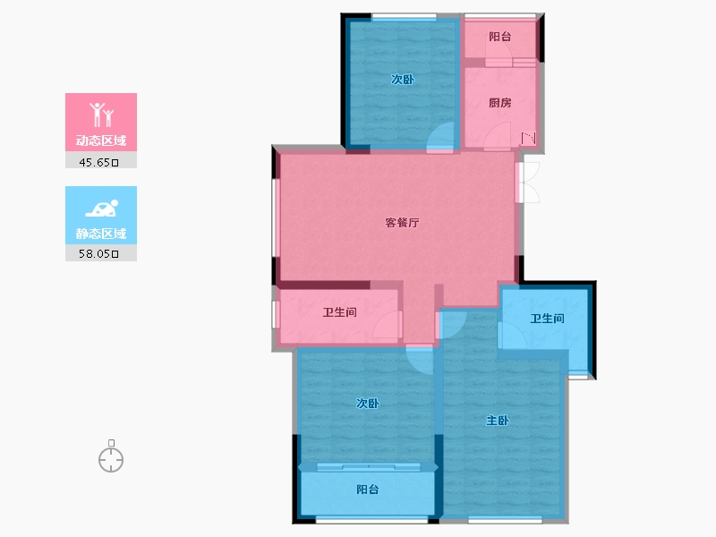 浙江省-丽水市-晶茂-91.99-户型库-动静分区