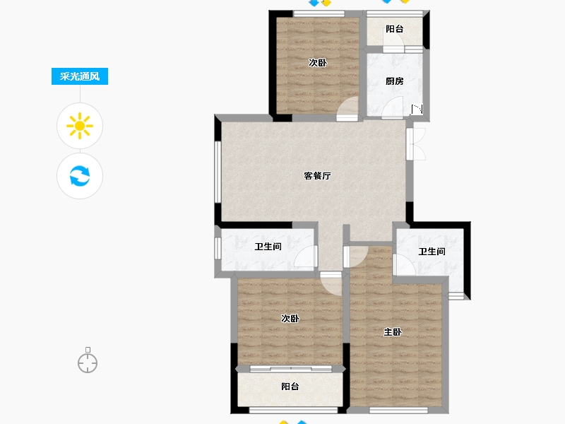 浙江省-丽水市-晶茂-91.99-户型库-采光通风