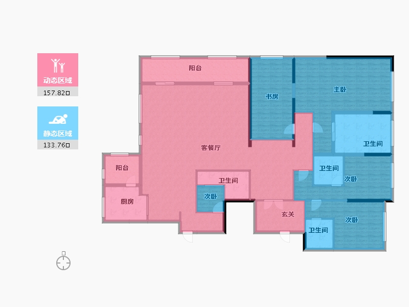 上海-上海市-融创外滩壹号院-268.00-户型库-动静分区