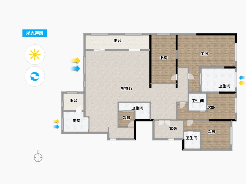 上海-上海市-融创外滩壹号院-268.00-户型库-采光通风