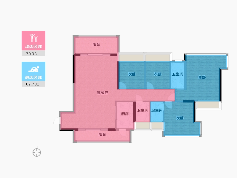 广东省-阳江市-星海湾-128.91-户型库-动静分区