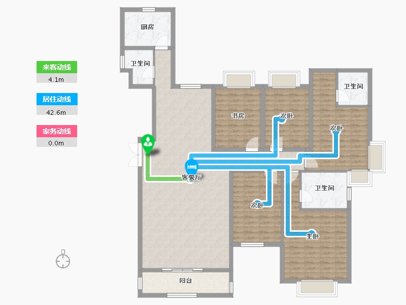 福建省-福州市-东方名城天鹅堡-162.74-户型库-动静线