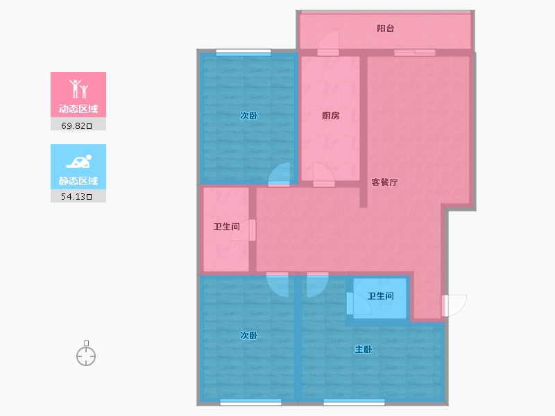 天津-天津市-久福园-110.51-户型库-动静分区