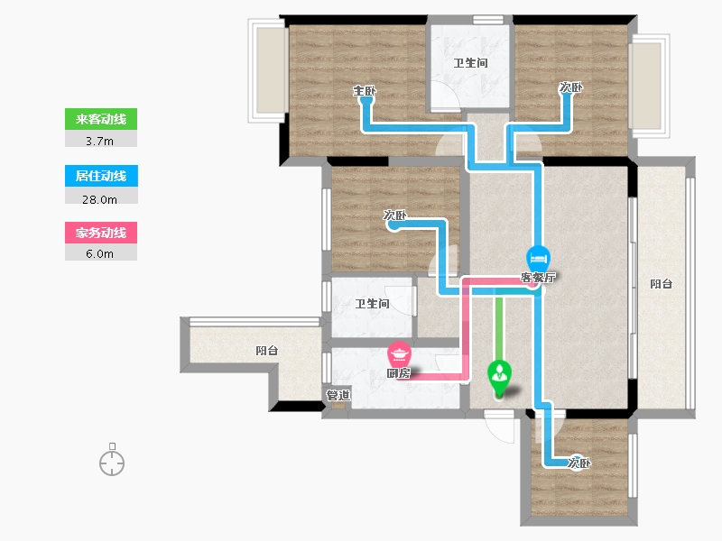 四川省-成都市-三利麓山城-97.82-户型库-动静线