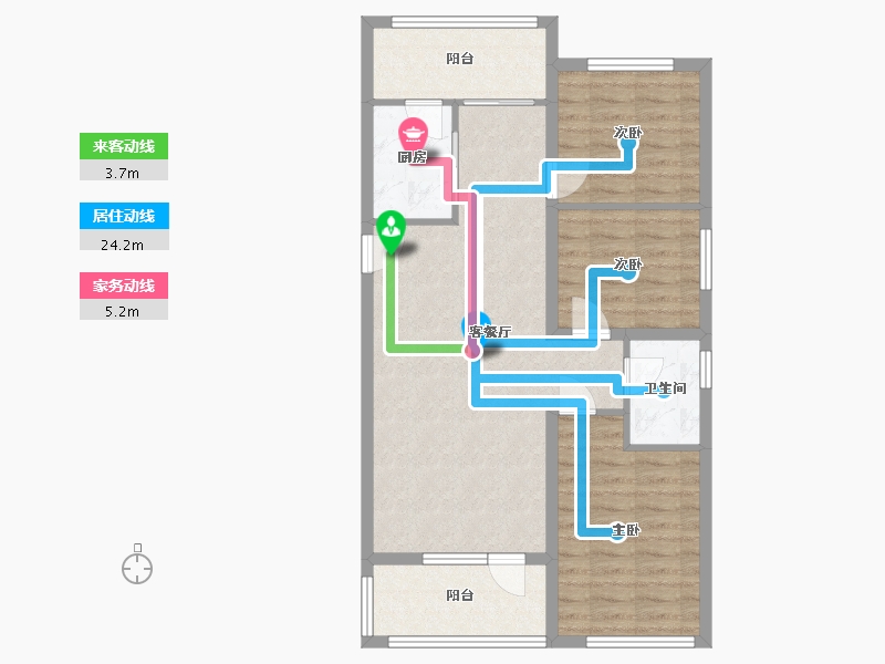 河北省-张家口市-开元小区-81.30-户型库-动静线