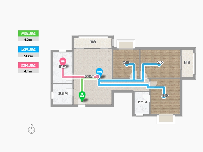 陕西省-西安市-火电新村-89.51-户型库-动静线