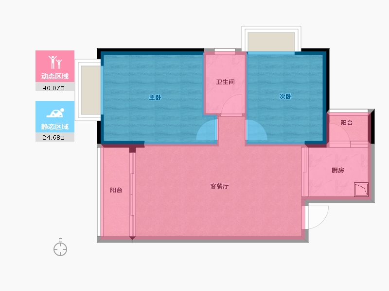 广东省-惠州市-荣家国韵-58.27-户型库-动静分区