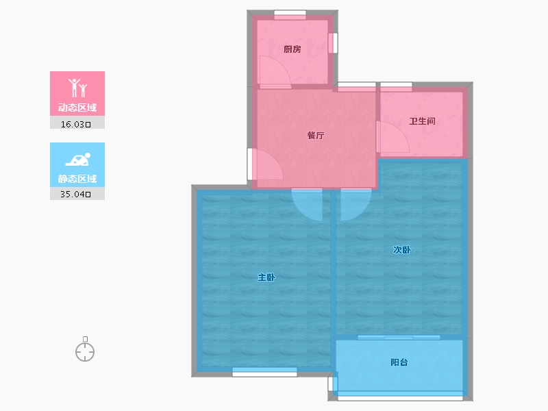 上海-上海市-荡湾新村-46.00-户型库-动静分区