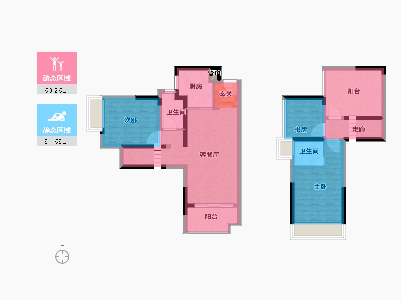 广东省-广州市-中国铁建国际公馆-83.00-户型库-动静分区