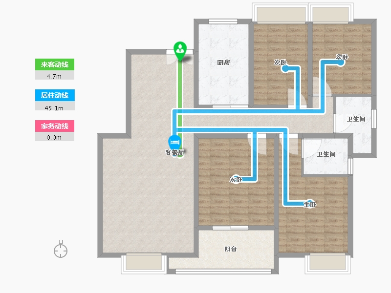 河南省-驻马店市-美庐园-135.00-户型库-动静线