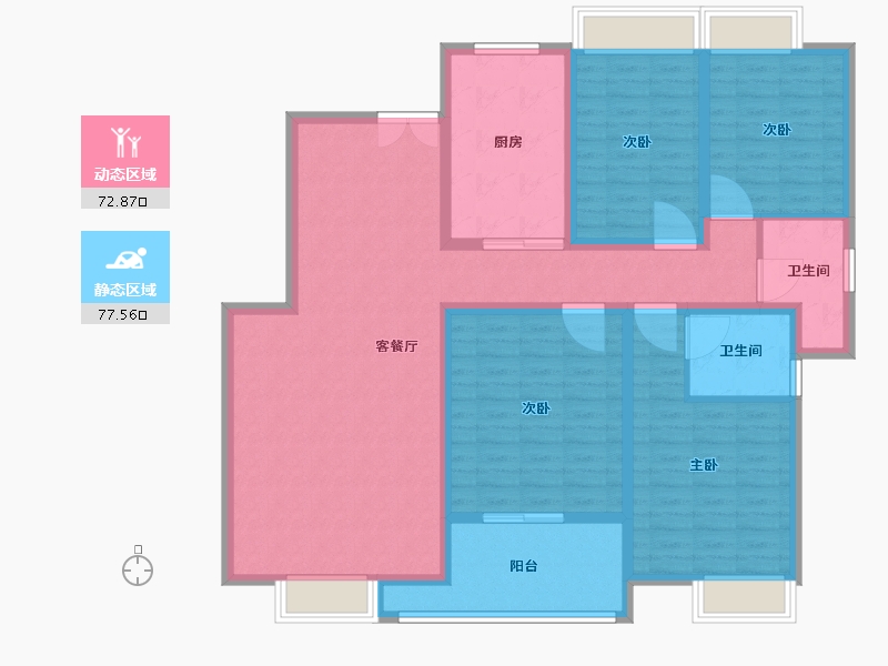 河南省-驻马店市-美庐园-135.00-户型库-动静分区