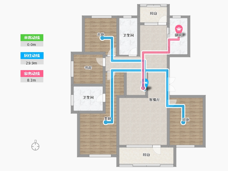 山东省-青岛市-中德绿色公元-131.99-户型库-动静线