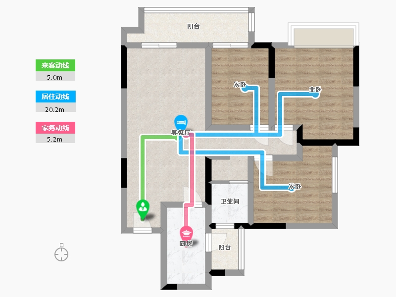 四川省-宜宾市-华润公园九里-77.52-户型库-动静线