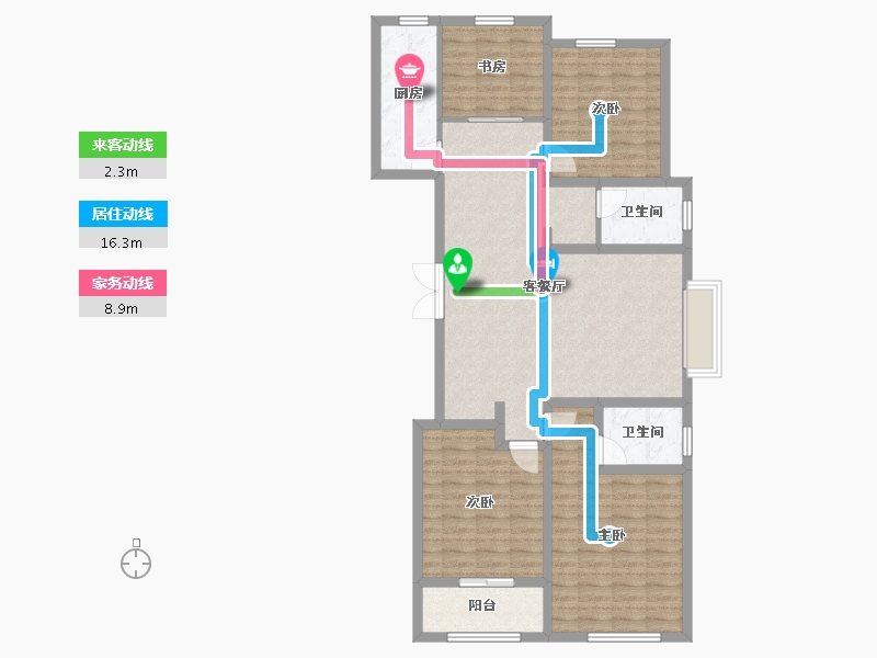 山东省-潍坊市-菲达广场-112.00-户型库-动静线