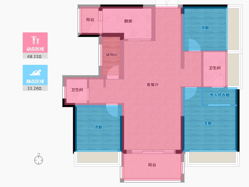 湖南省-永州市-道州新天地-89.99-户型库-动静分区