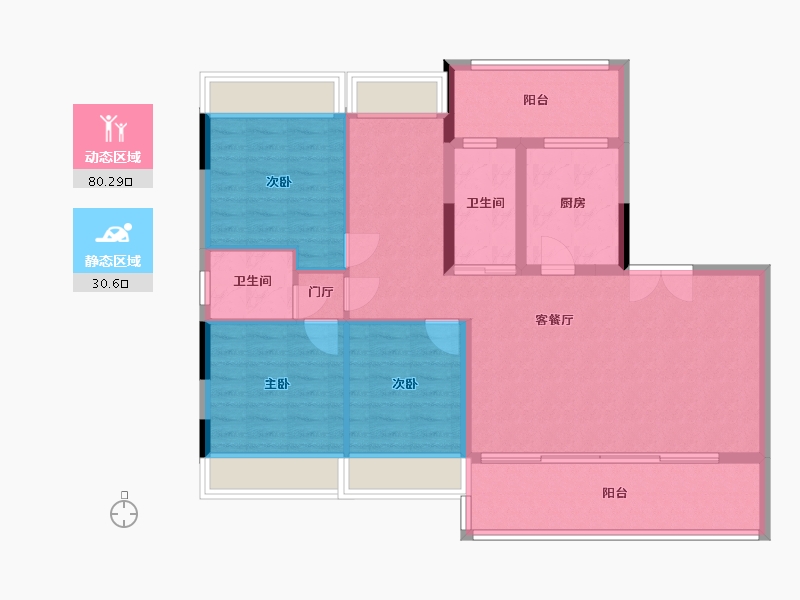 湖北省-十堰市-华西城-100.29-户型库-动静分区