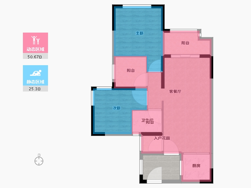 四川省-内江市-西城时代-73.00-户型库-动静分区