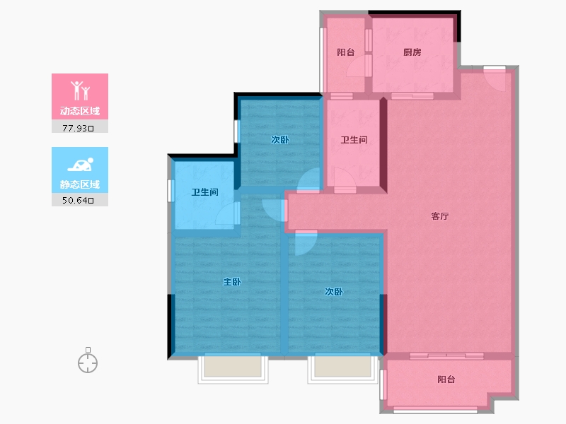 广东省-广州市-中国铁建海语熙岸-114.78-户型库-动静分区