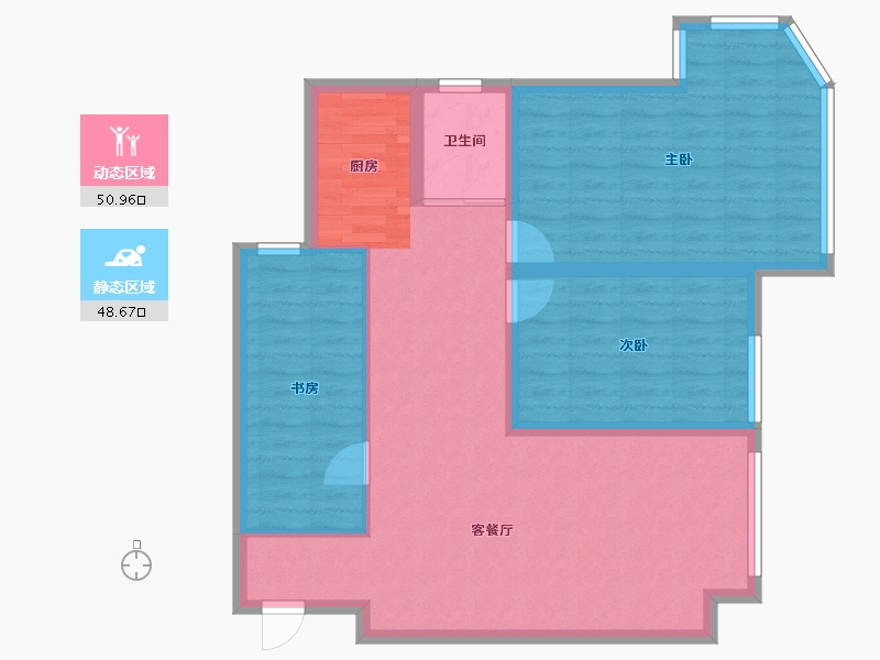 湖北省-武汉市-德雅国际-89.97-户型库-动静分区