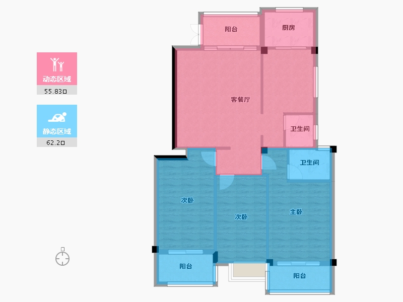 福建省-莆田市-宏利花园-107.61-户型库-动静分区