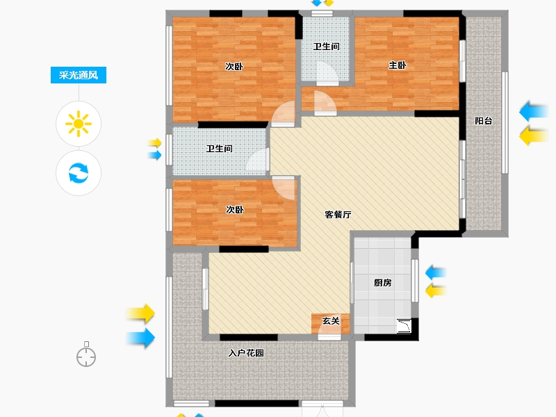 广东省-广州市-三元里大道中-137.99-户型库-采光通风