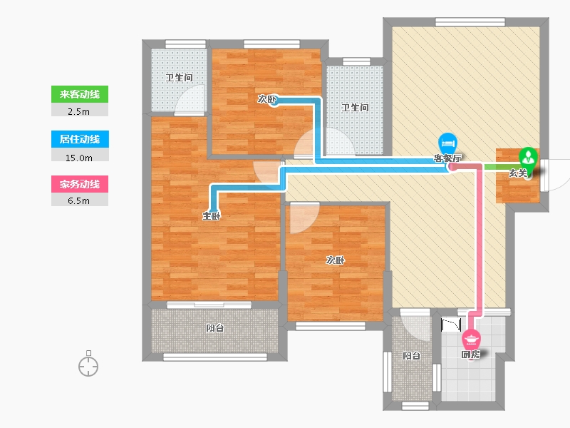 湖南省-长沙市-湘预家园-91.16-户型库-动静线