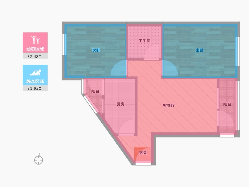 北京-北京市-法源寺西里-47.83-户型库-动静分区