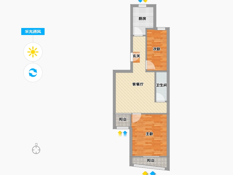 北京-北京市-成和园-52.06-户型库-采光通风