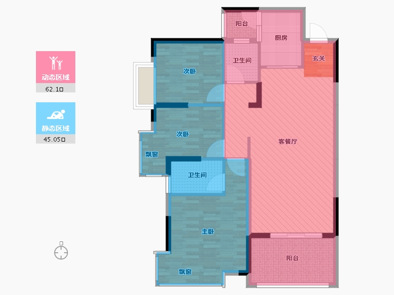 广西壮族自治区-南宁市-贵源城市新都-95.27-户型库-动静分区