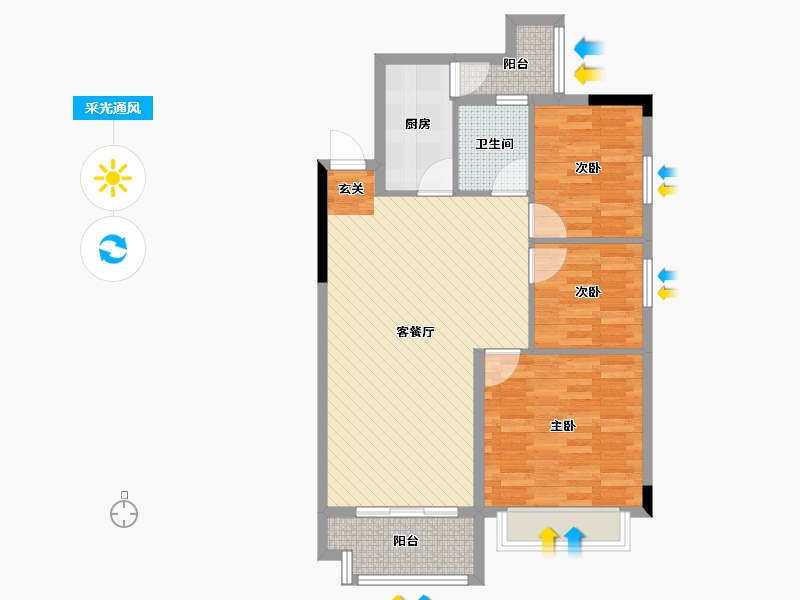 江西省-赣州市-江湾国际-79.00-户型库-采光通风