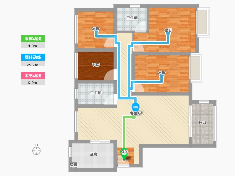 江苏省-南京市-中国铁建原香颂-95.96-户型库-动静线