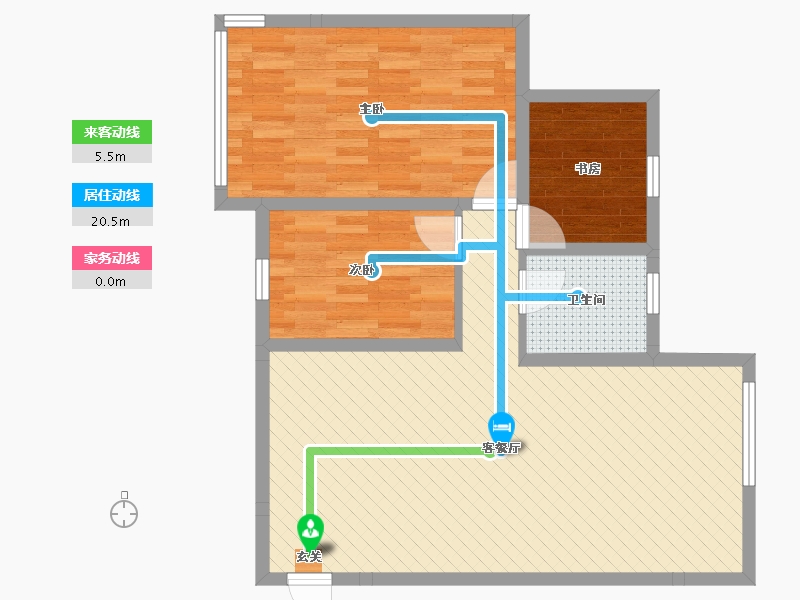 湖北省-十堰市-长岭红岩社区-79.60-户型库-动静线