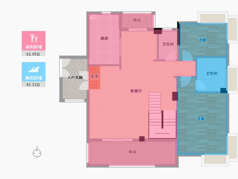 广东省-东莞市-松山湖月荷居-127.88-户型库-动静分区