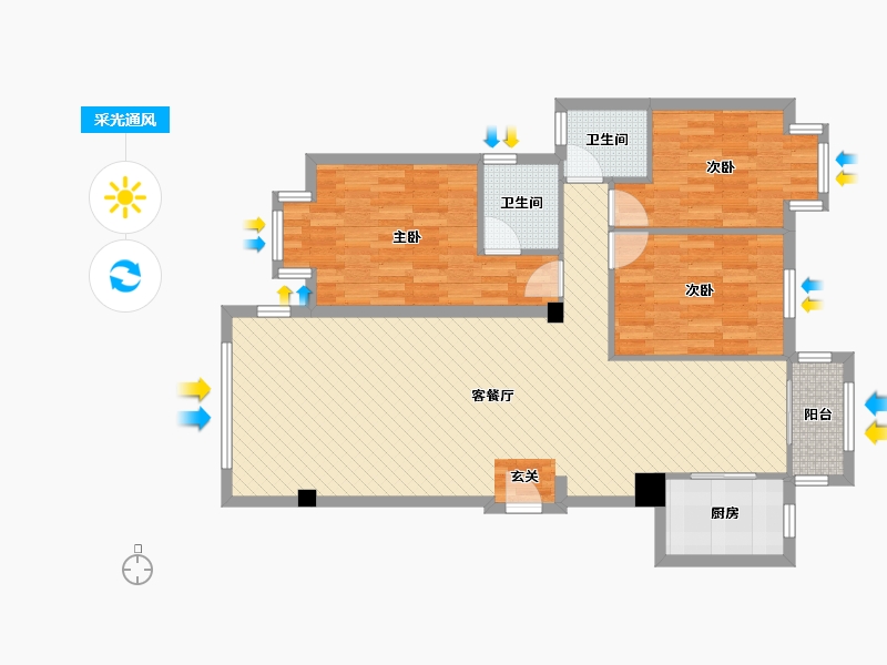 贵州省-六盘水市-博大广场-107.42-户型库-采光通风