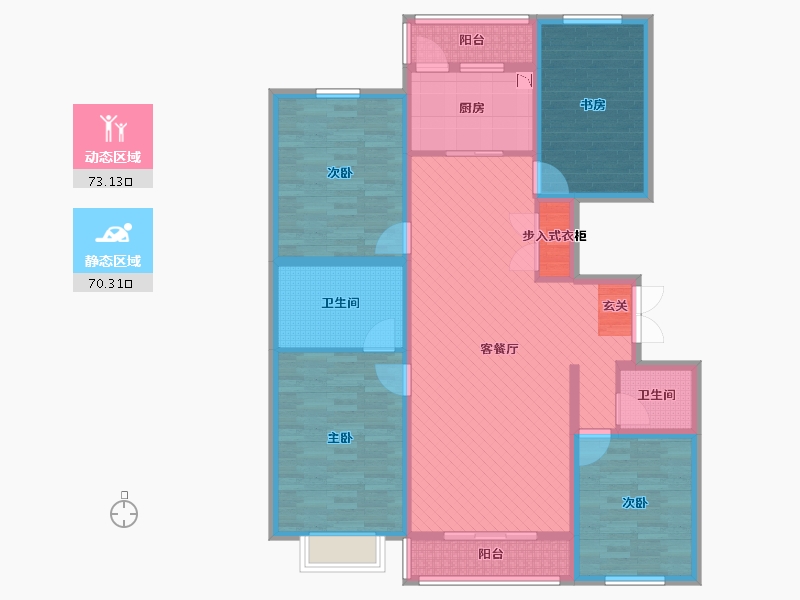 山西省-忻州市-丽都花园-126.38-户型库-动静分区