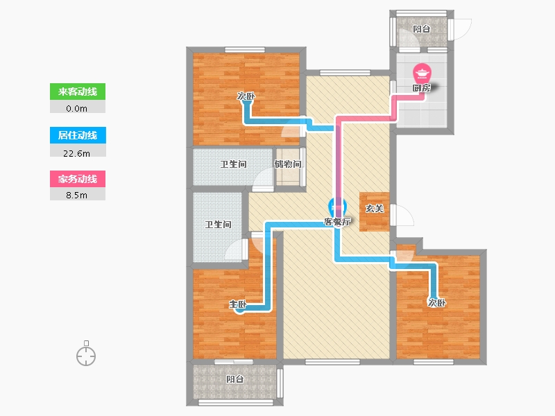 山西省-忻州市-日月宏佳苑-114.86-户型库-动静线