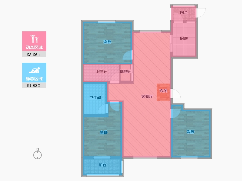 山西省-忻州市-日月宏佳苑-114.86-户型库-动静分区