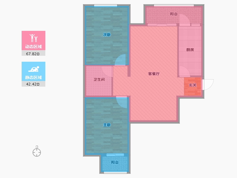 河北省-邯郸市-美雅小区-98.42-户型库-动静分区