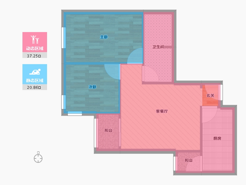 北京-北京市-三里河二区-51.20-户型库-动静分区