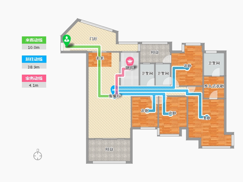 四川省-成都市-保利玫瑰郡-148.22-户型库-动静线