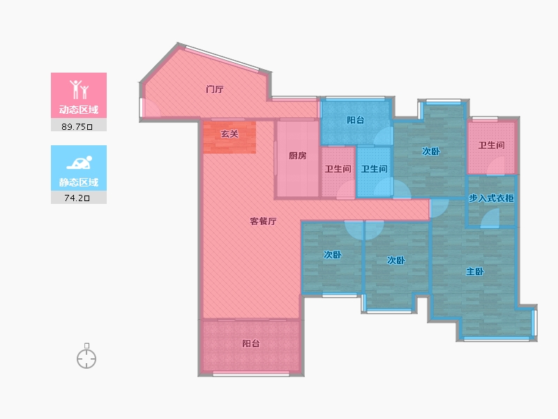 四川省-成都市-保利玫瑰郡-148.22-户型库-动静分区